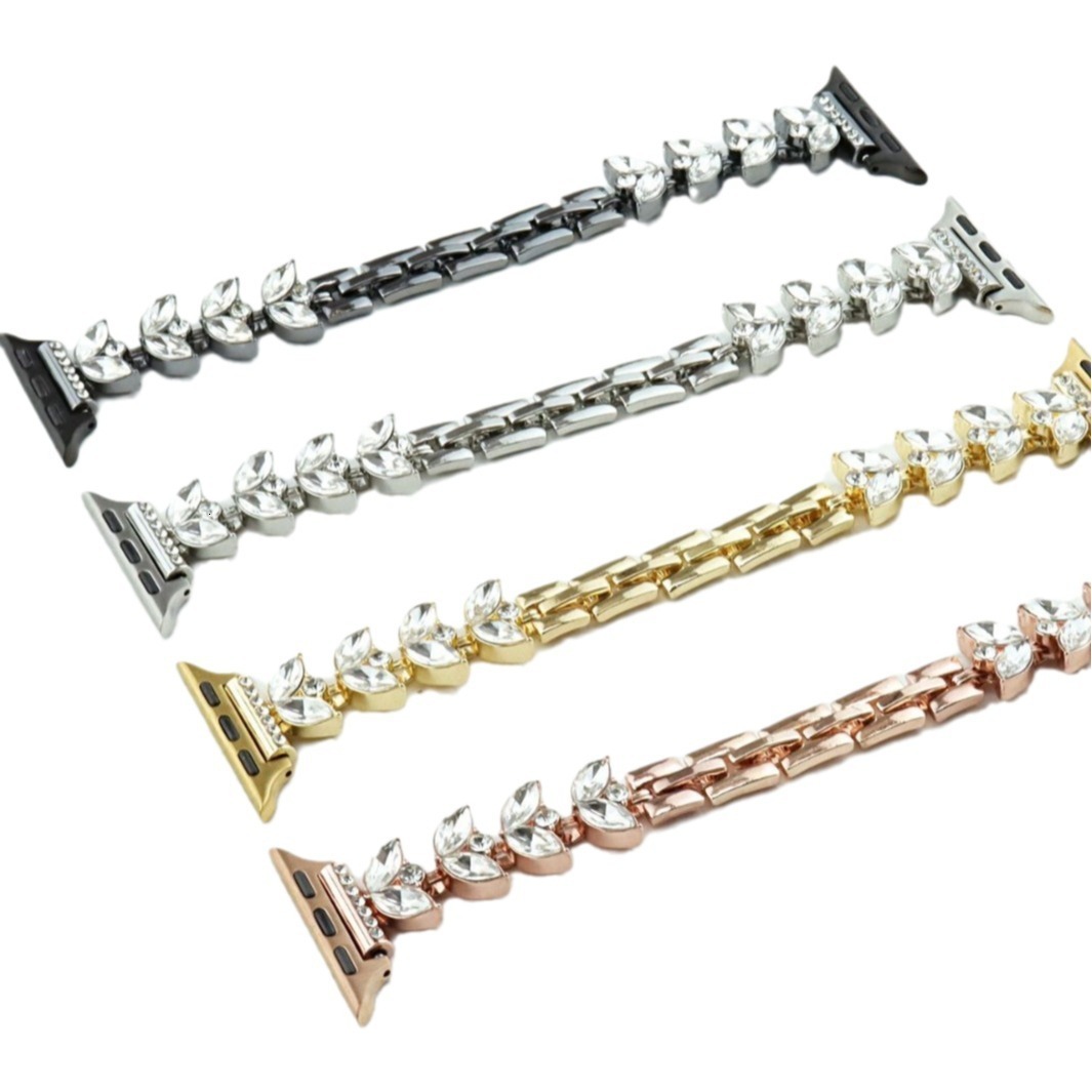 Metal strap for watch band shell diamond bracelet iwatch87654321SE 38 40 41 42 44 45MM Ultra fashion chain women wrist 240313