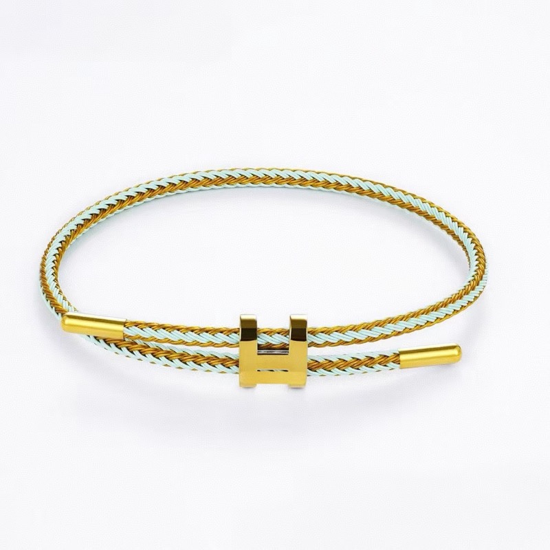 Fashionable Titanium Steel Wire Rope Bracelet with Classic Letter Clasp Adjustable Multi-color High-quality Luxury Jewelry. Z260313