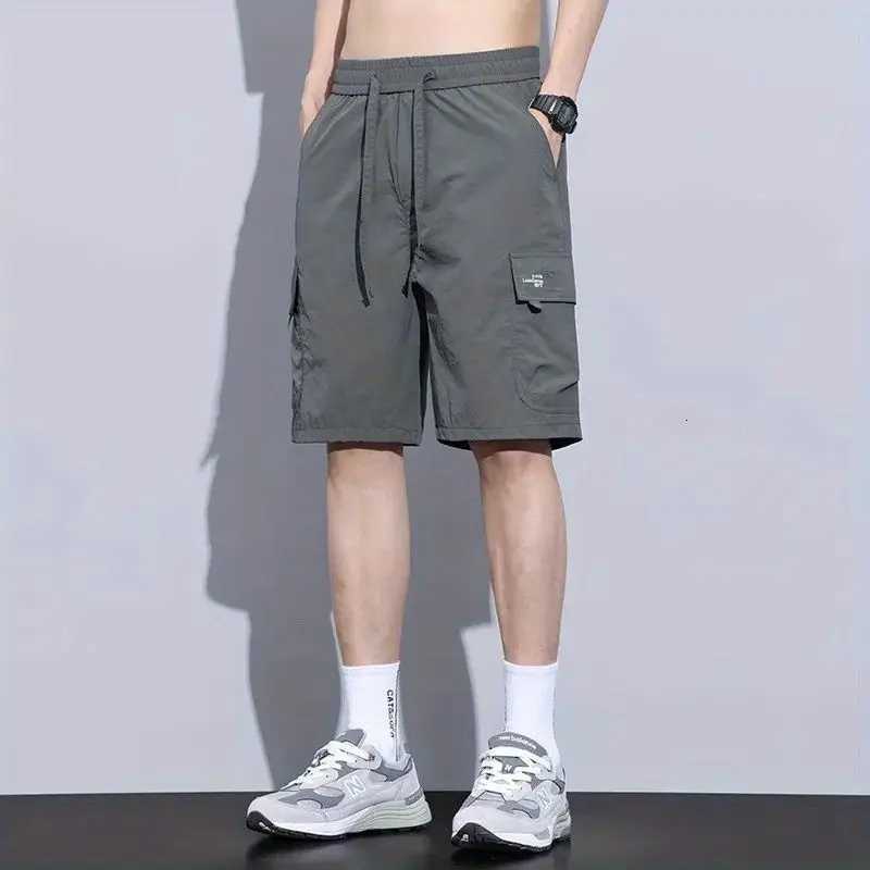 Mens Work Shorts Black Casual Pants for Man Mans Trouser Sweatpants Loose Fitting Casual Quick-drying Thin Summer s Y250718