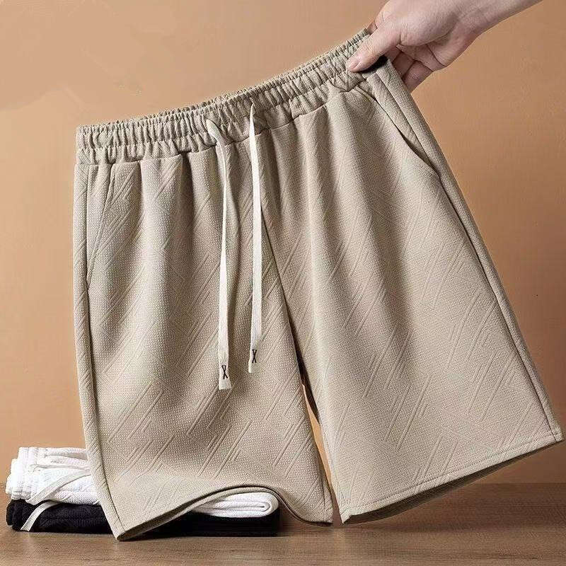 Fashion Men's Solid Color Loose Casual Five-Point Mid-Length Trendy Beach Stylish Sports Shorts B5