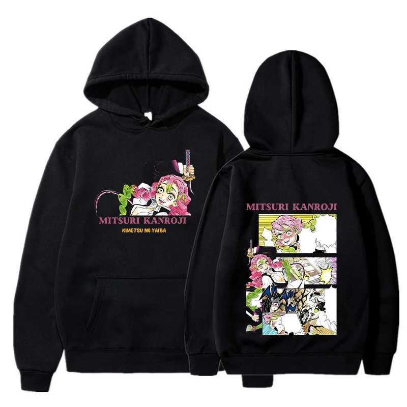Demon Slayer Kimetsu No Yaiba Anime Manga Mitsuri Kanroji Hoodies Men Fashion Long Sleeve Sweatshirts Hoodies Pullovers Sweatshirts XJ250717