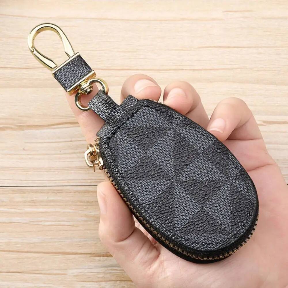 Sturdy Zipper Closure PU Car Storage Durable Ring Compact Coin Purse Bag Charm Ornament Key Holder Household