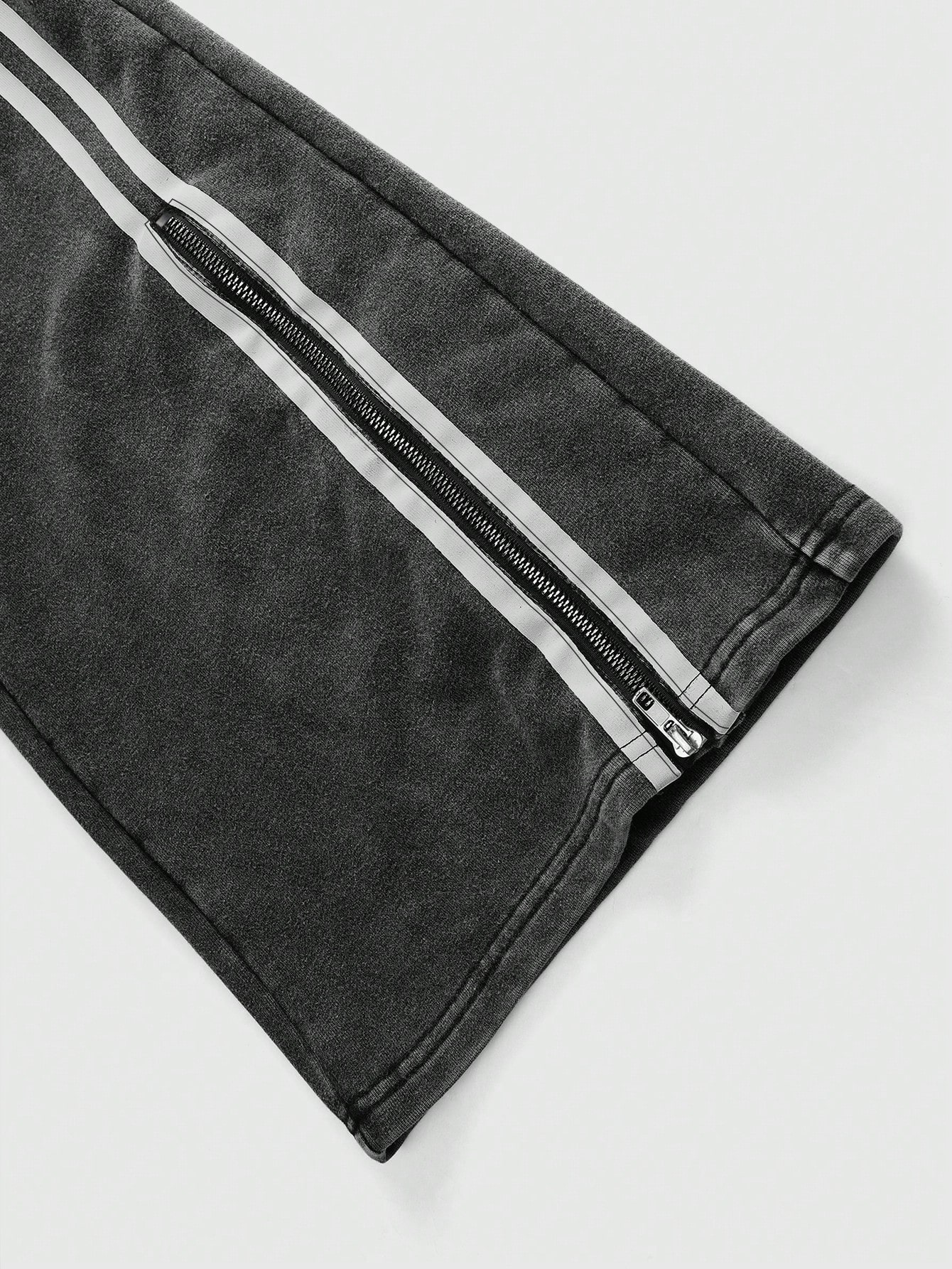 Streetrush Cotton Men's pants Plain Color Patchwork Front Drawstring Pocket Casual Sweat pants Drawstring Waist Printed Wide Leg Fashion Sweatpan