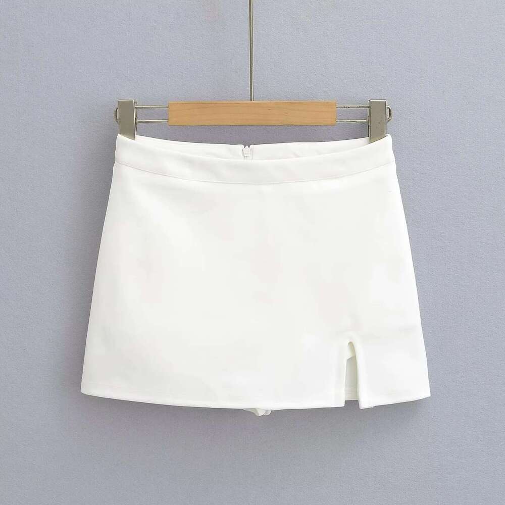 French Style Solid Color Hot Girl Pants Women Summer High Waist Bodycon Slit A-Line Short Half Skirt B5