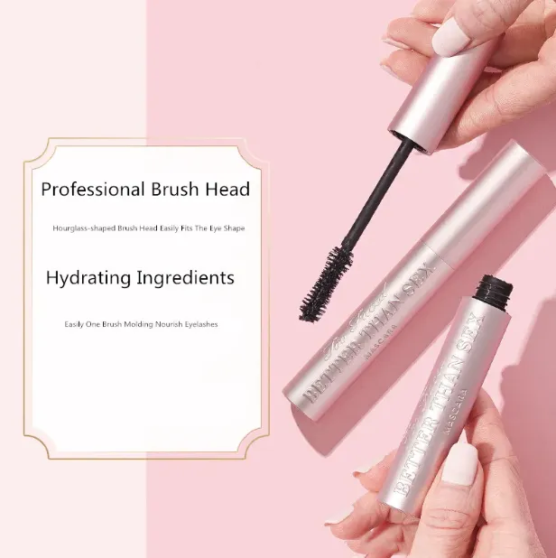 Sex Mascara Big Eyes Nourish Waterproof Sweat Proof Bushy Long Volume Pink Aluminum Tube Roots Clearly Smooth Makeup