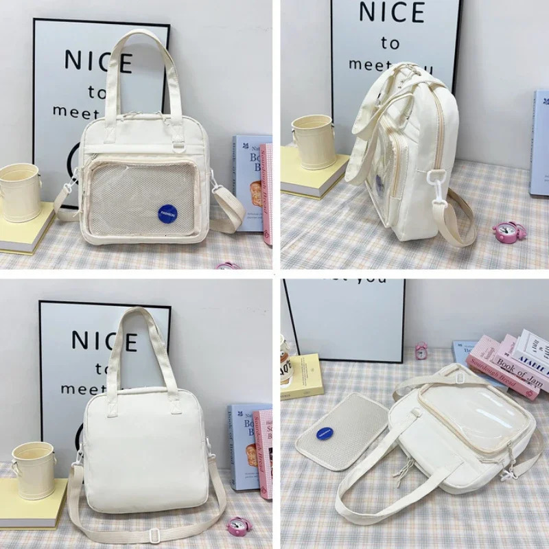 Japanese Style Kawaii Itabag for Dolls Large Handbags Nylon School Bags for Teenage Girls Tote Shoulder Bag JK Crossbody Bag 250714