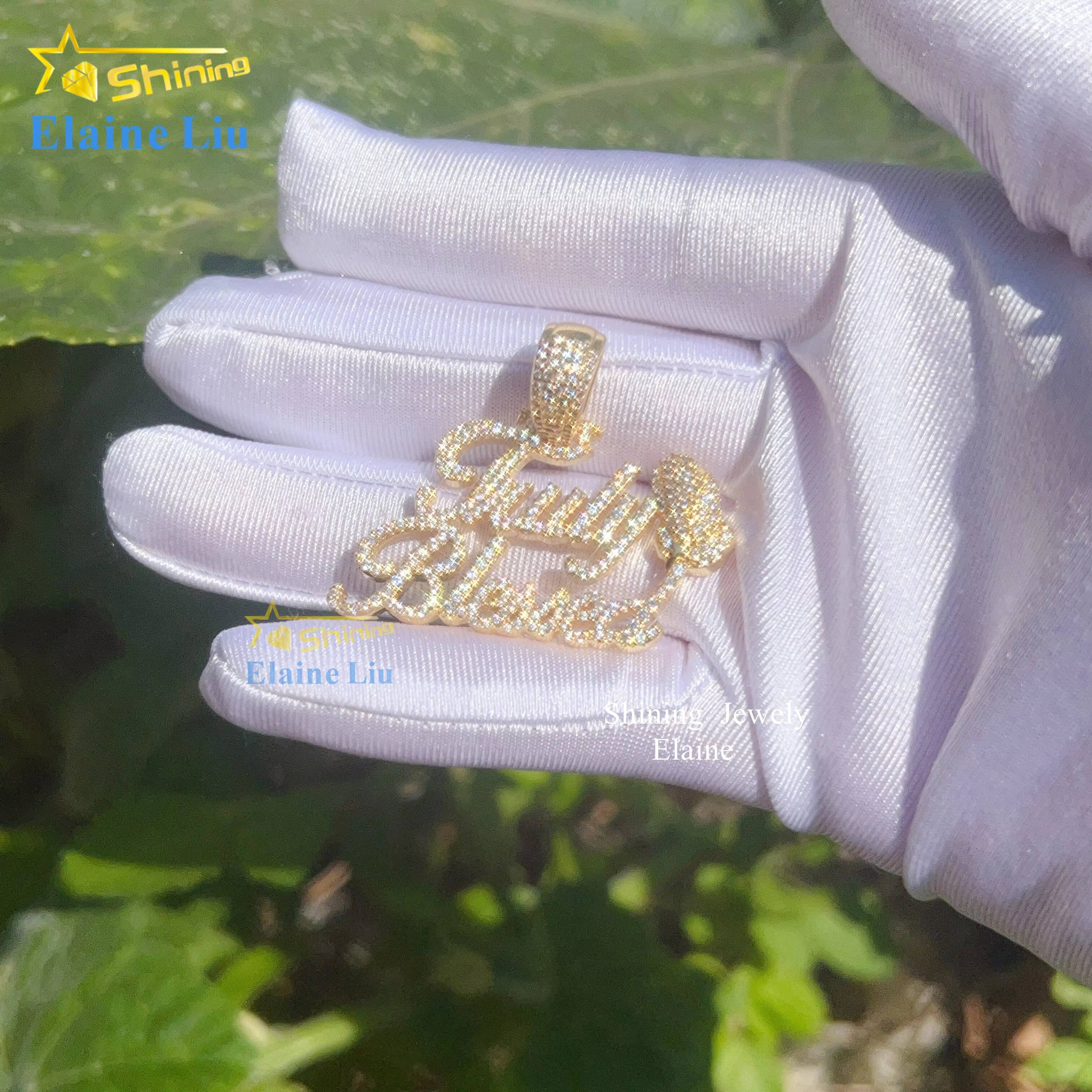 New Fashion Sterling Silver 925 Vvs Moissanite Custom Luxury Iced Out Hip Hop Diamond Pendant