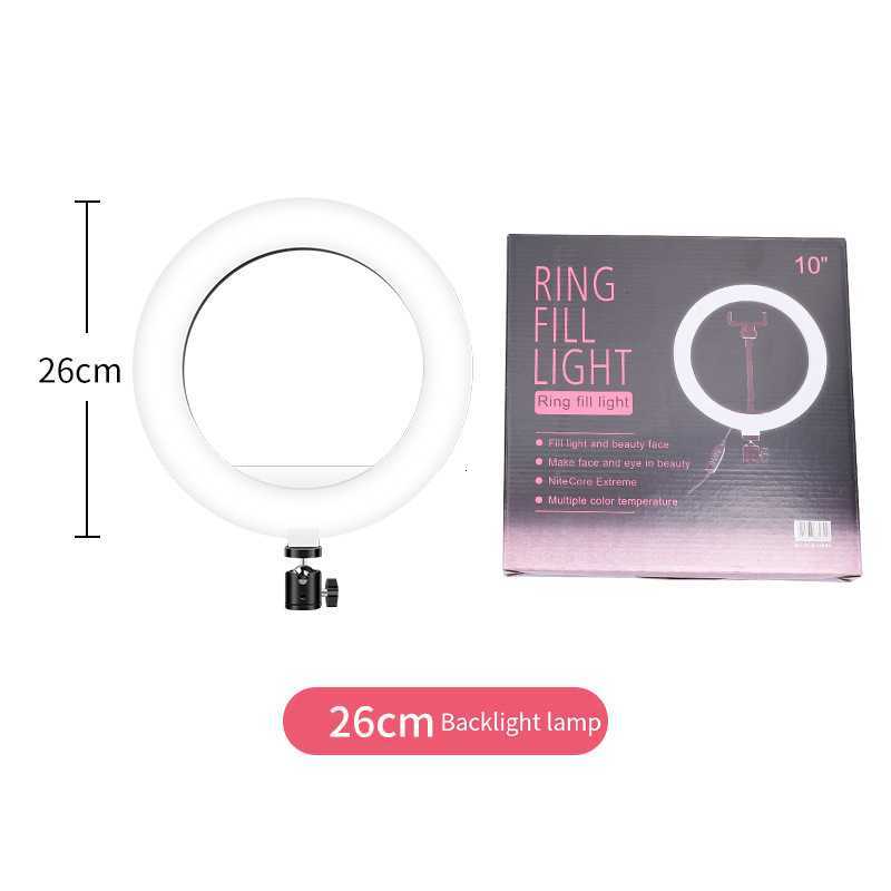 Tripod With LED Ring Light For Phone Tripod Camera Stand Selfie Photography Light LED Lamp Color Photo Studio For YouTube Live Z250116