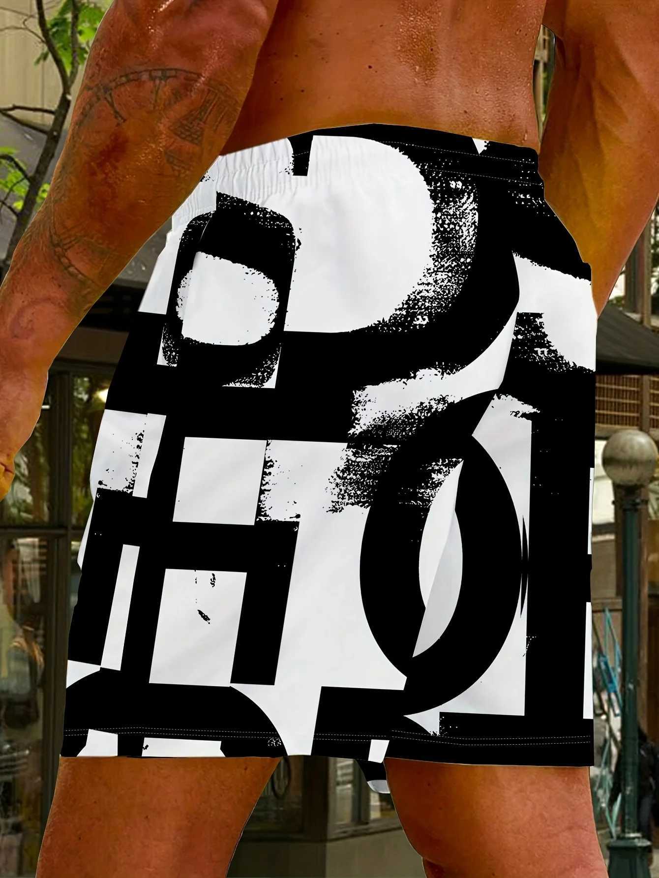 2025 Summer new Mens shorts personalized printed quick-drying breathable beach shorts W250718