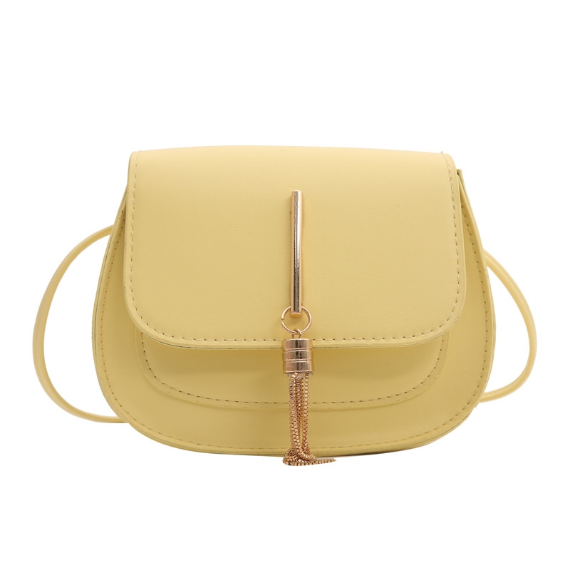 2025 Spring/Summer New Commuting Simple Tassel Small Handbag for Women, with Personalized Ins Style Single - shoulder Bag Korean - style Saddle Bag