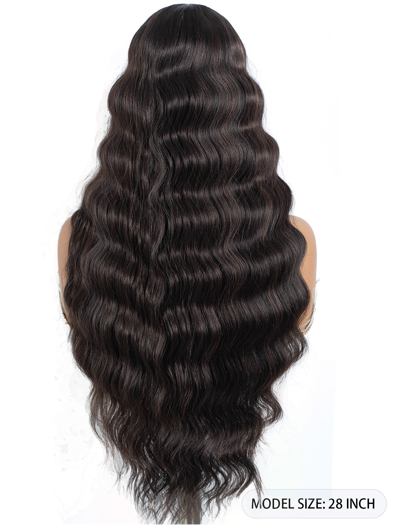Rebecca Fashion Synthetic 13*4*1 Lace Front Wigs For Women 28 Inch Highlight Honey Brown Body Wave Wig Lace Wig