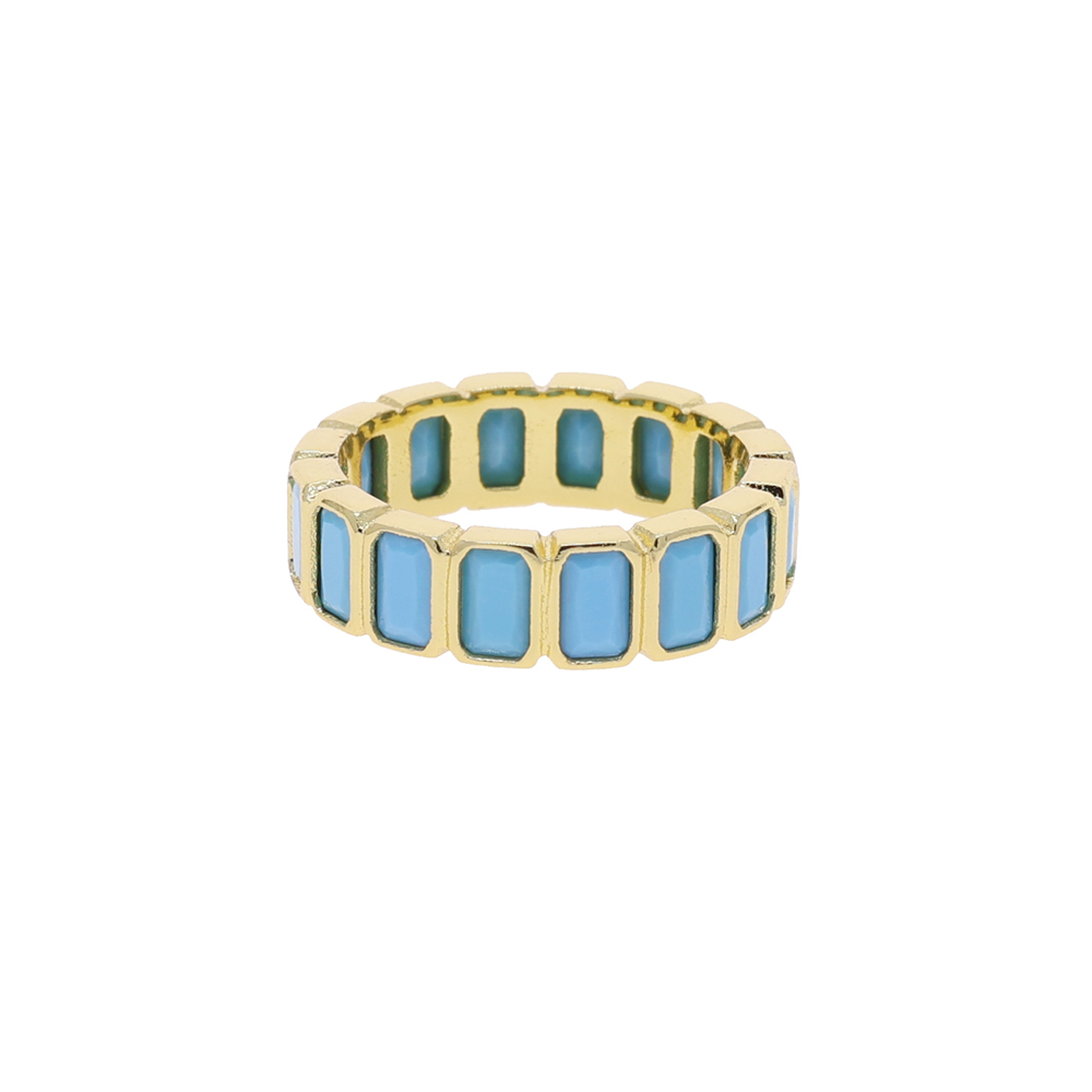 sdzstone 2025 New fashion Gold Color Geometry Turquoises Fashion Finger Ring For Women Minimalist New Wedding Aesthetic Ring Jewelry