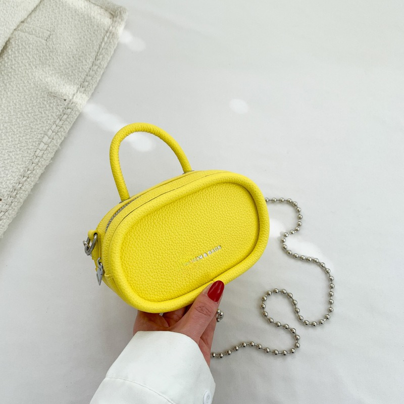 Handbag Women's Bag Fashion Textured Shoulder Bag Cute Chain Small Square Bag