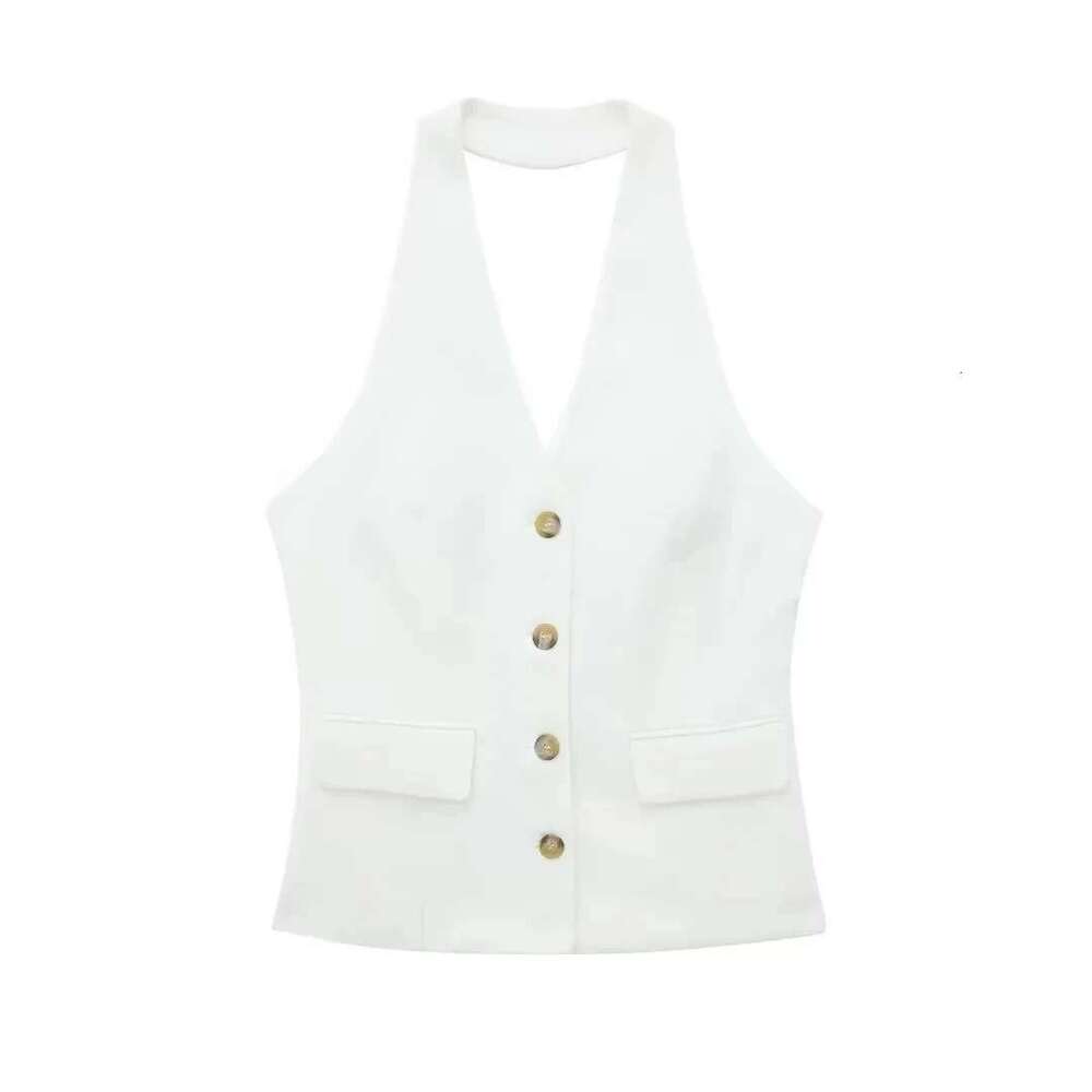 TRAFZA Workwear Spring Summer New Women's Vest + Shorts Set B5