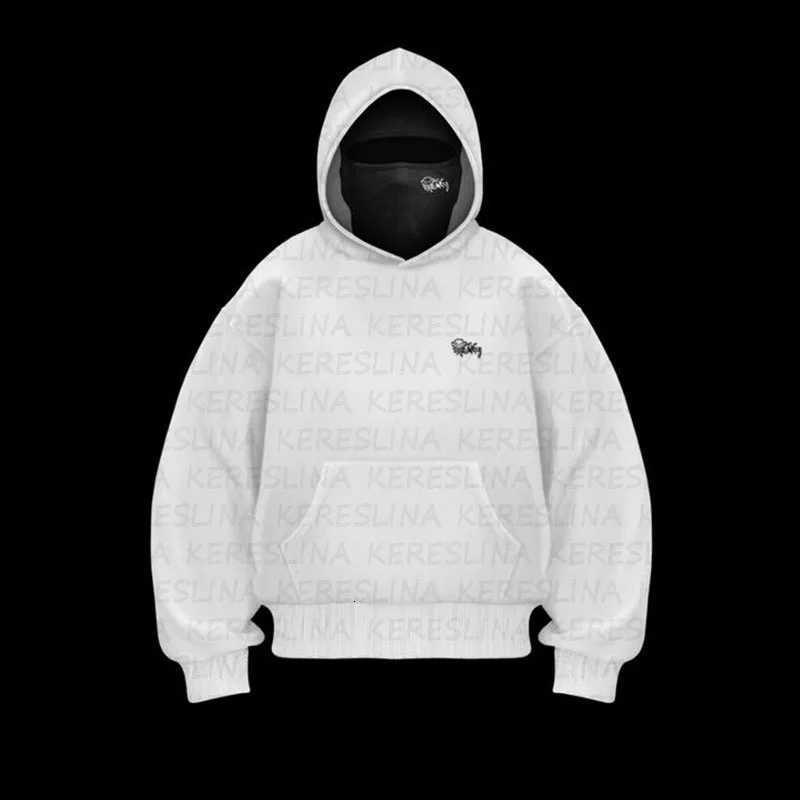 2K Vintage Double Hat Design Hoodie Harajuku Patchwork Gothic Streetwear Hip Hop Oversized Hoodie Sweatshirt Fashion Casual Tops X250718