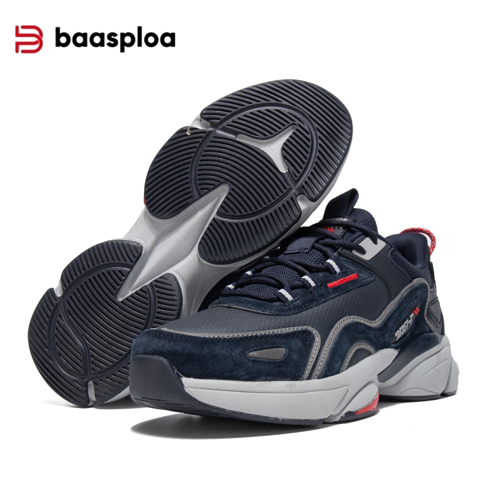 Baasploa Mens Running Shoes Lightweight Breathable Athletic Sneakers for Outdoor Sports Jogging Walking Gym Training Non Slip Durable Comfortable Casu