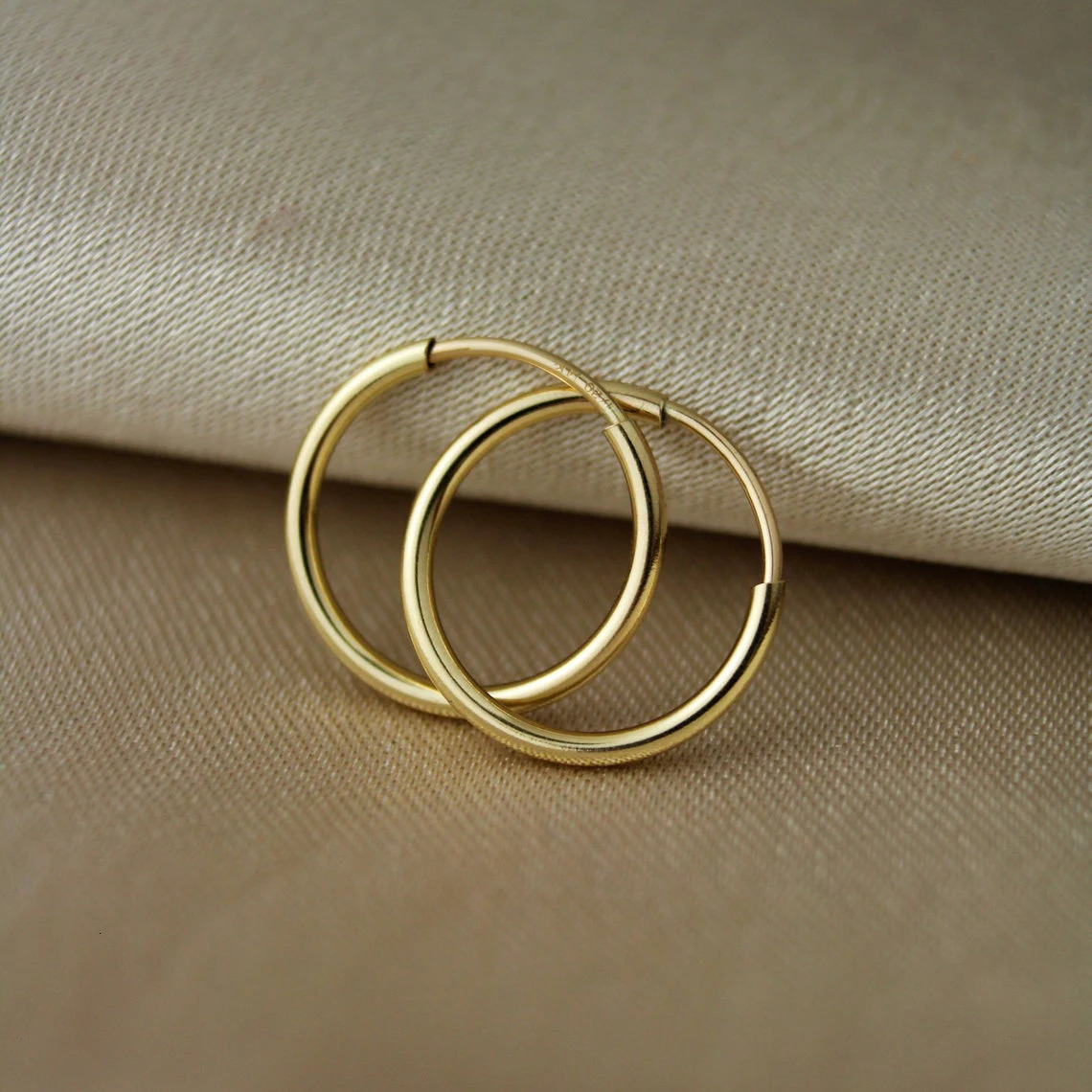 14K Gold Filled Endless Hoop Earrings 10 Size Gold Jewelry Gold Hoop Earrings Brincos Pendientes Oorbellen Boho Women Earrings 250716