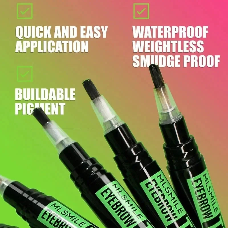 Rotatable Eyebrow Tint Brush Pen Microblading Liquid Semi Permanent Eyebrow Enhancers Long Lasting Brown Eye Brow Tattoo Pencil 250712