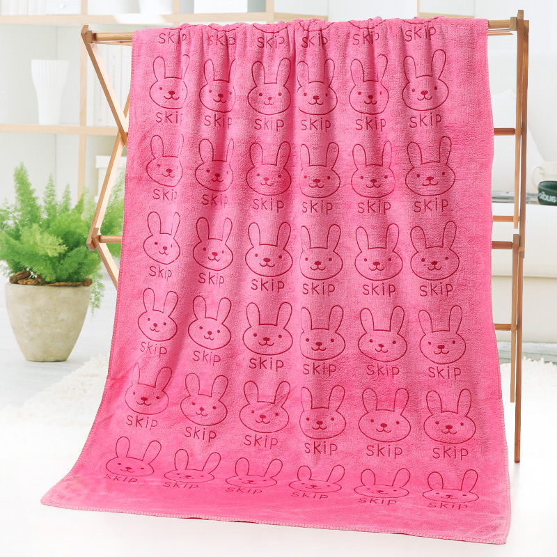 3 superfine fiber cartoon - printed large bath towels for women that are absorbent, quick - drying, can also be used as beach towel for bathing