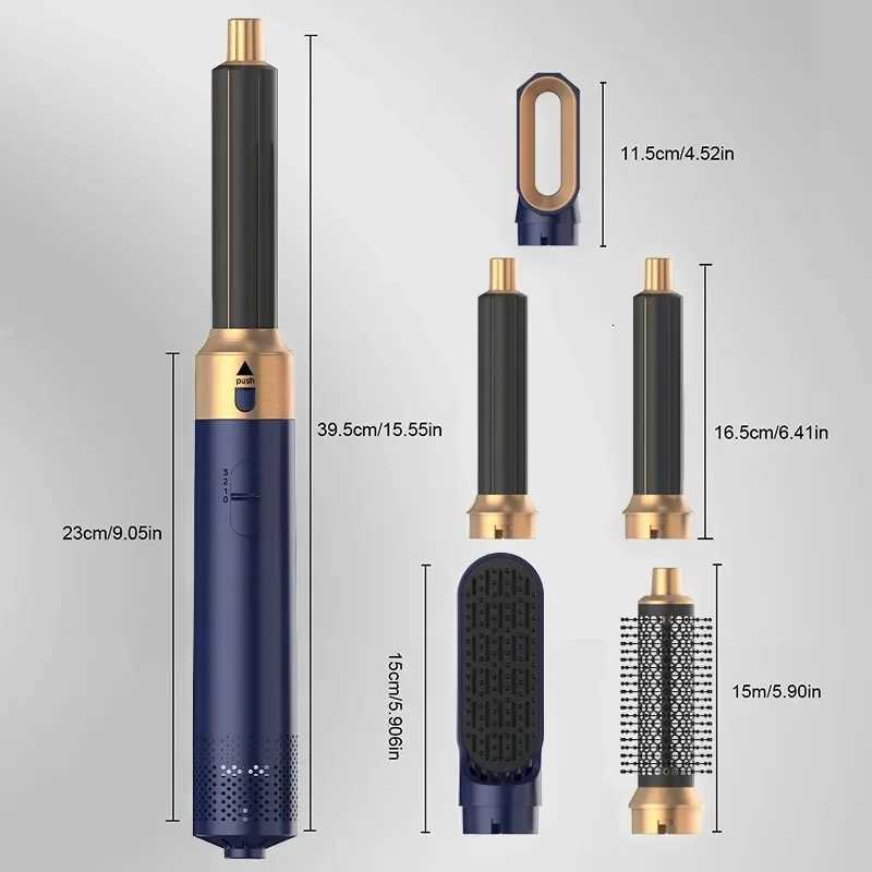 Professional 5 in 1 Negative Ions Hair Dryer Curling Iron Hair Straightener Hot Comb Set Multi-Styling Tool Blow Dryer Household W250718