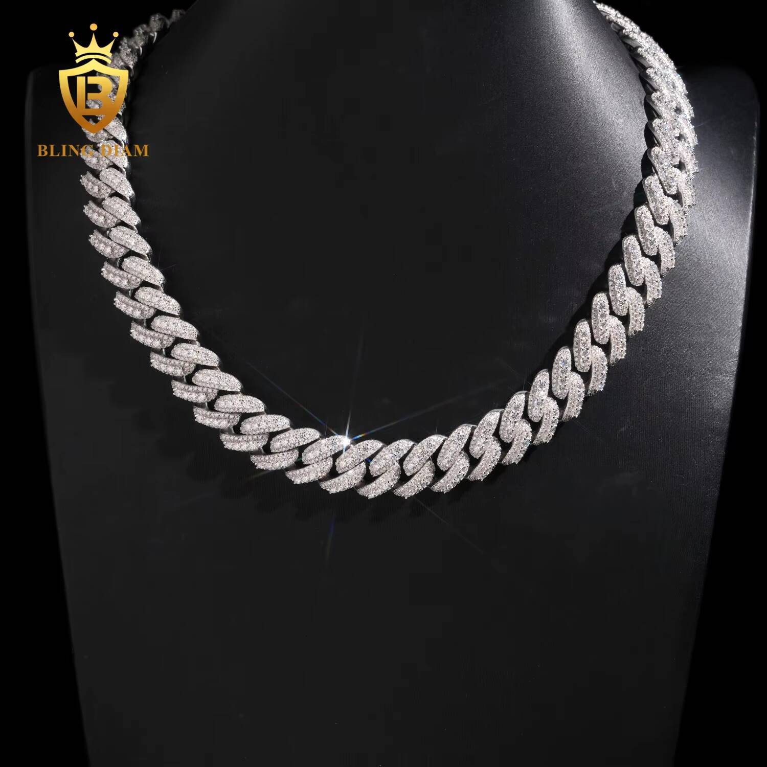 Wholesale Factory Direct 925 Sterling Silver Cuban Link Chain 16mm Hip Hop Jewelry Passes Diamond Tester VVS Moissanite Necklace