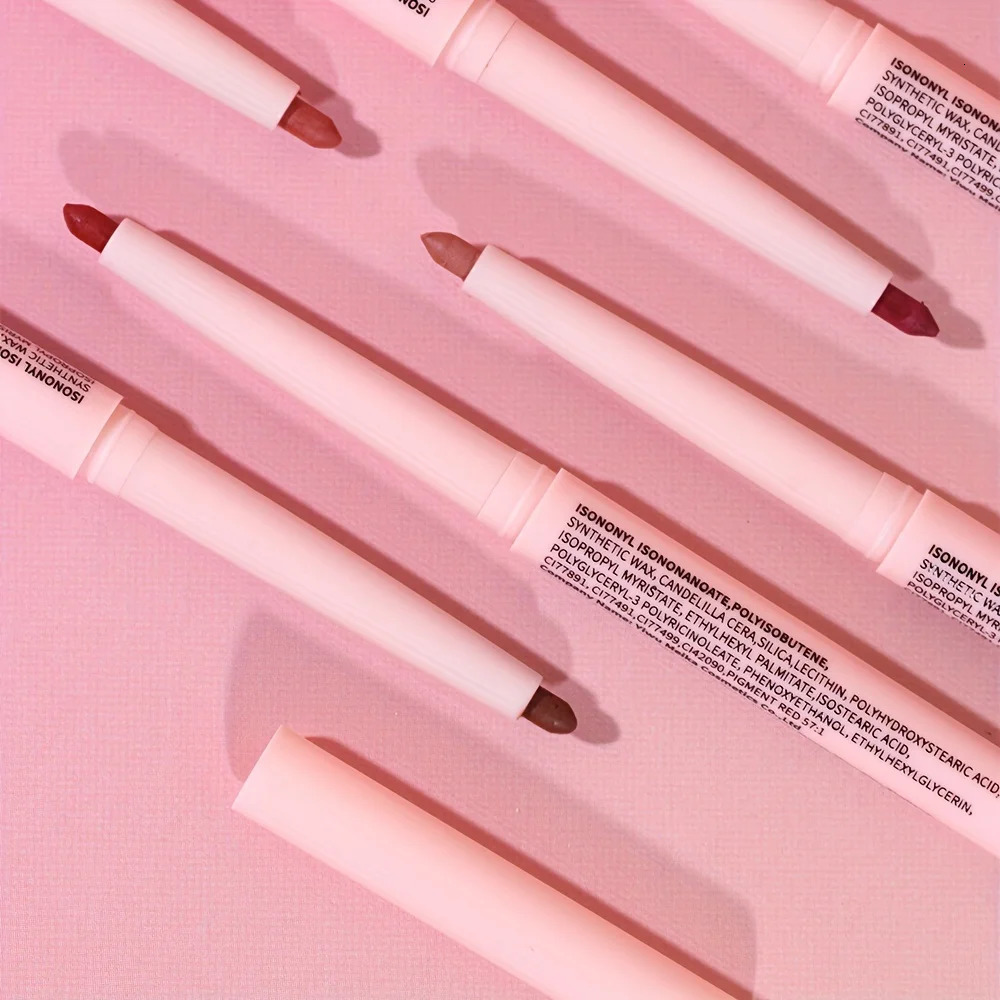 6 Colors Lip Liner Pencil Matte Waterproof Non-Stick Cup Lipstick Long Lasting Sexy Red Brown Lip Liner Makeup Lip Contouring 250716