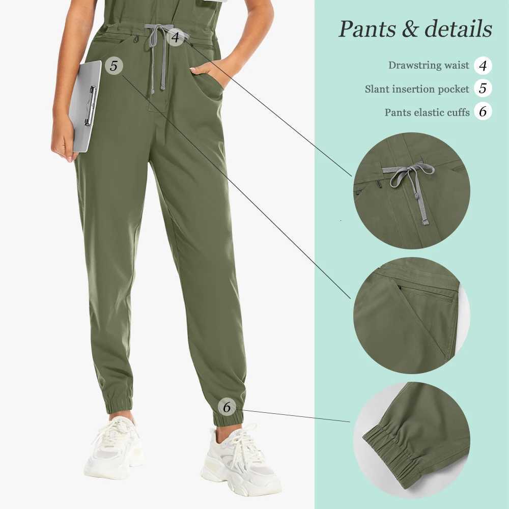 Wholesale Fashion High-quality Medical Scrubs Uniforms Spa Beauty Salon Uniforms One Piece Scrub Jumpsuit Clinical Uniform Woman Z250718