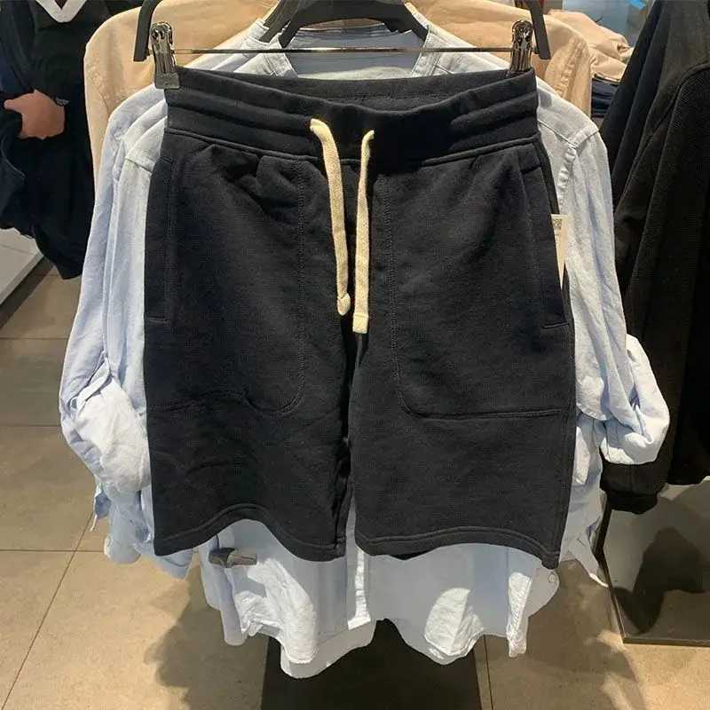 Summer Running Shorts for Men Casual Jogging Sport Short Pants Solid Color Drawstring Loose Dry Gym Sports Shorts Men Shorts W250718