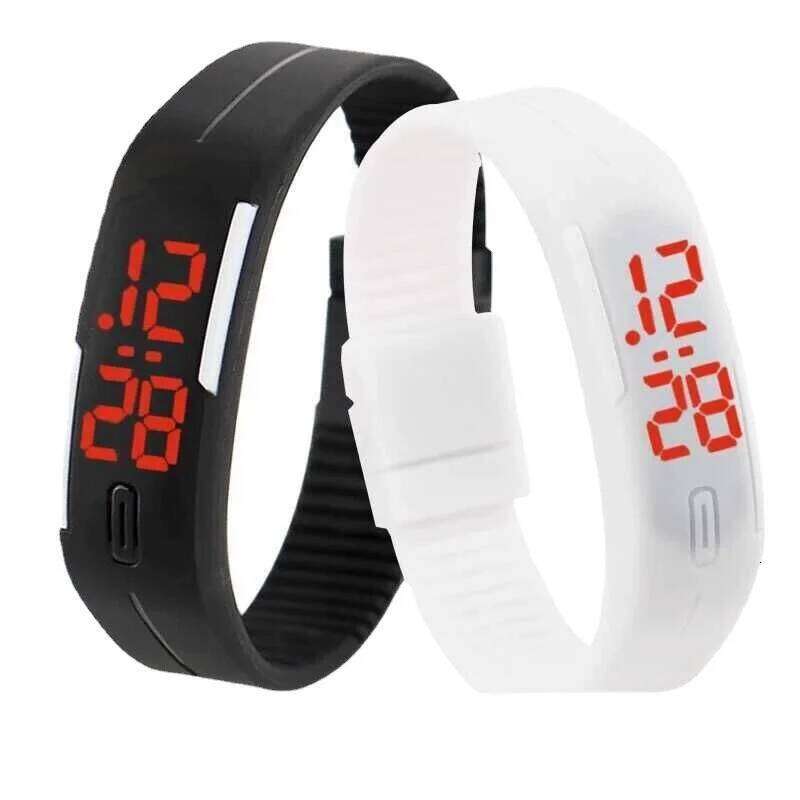 free shipping Sport Digital Children Watches Women Hot Silicone Strap LED Display Kids Watch Girls Boys Wristwatch Man Clock Reloj D