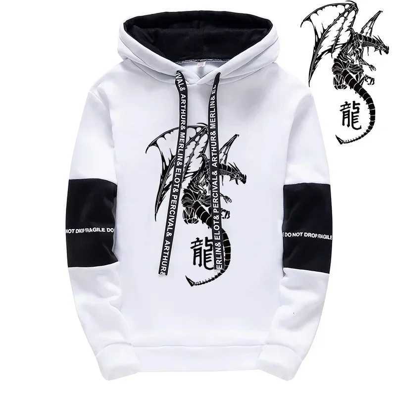 Mens Hooded Sweatshirts 11 Styles Dragon Printed Hoodies All Season Daily Casual Sports Pullover Male Urban Fashion Streetwear XJ250714