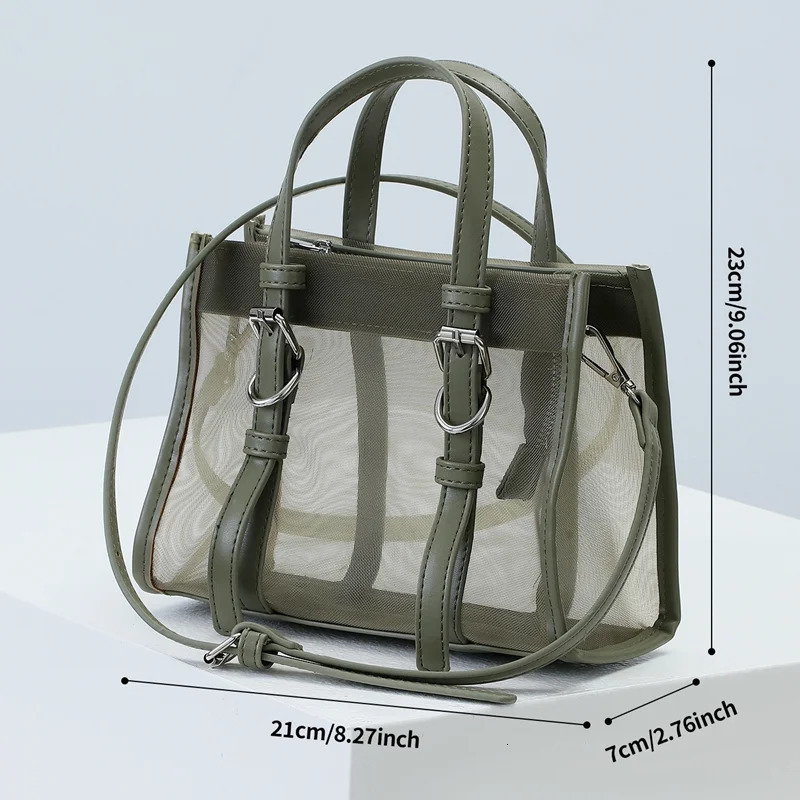 Womens Fashion Yoga Transparent Mesh Bag Luggage Fitness Bag Sports Outdoor Fitness Bag Travel Diagonal Cross Bags 250714