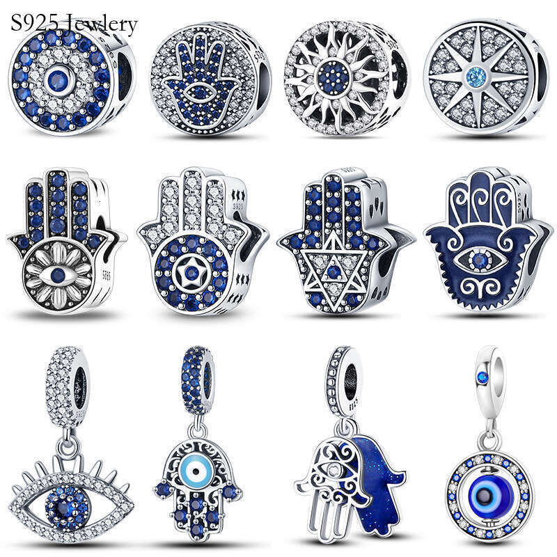 S925 925 Sterling Silver Classic Evil Devil's Eye Charms Beads For Women Fit Original Bracelets Fine DIY Jewelry