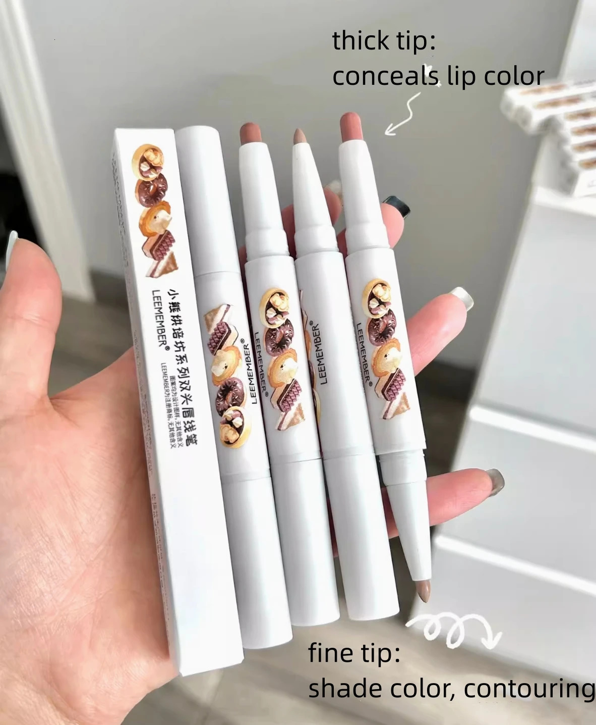 LEEMEMBER Lipliner Double Headed Lip Pencil Lip Liner Cute Lipstick Modify The Shape Of The Mouth Makeup Longlasting Cosmetics 250716