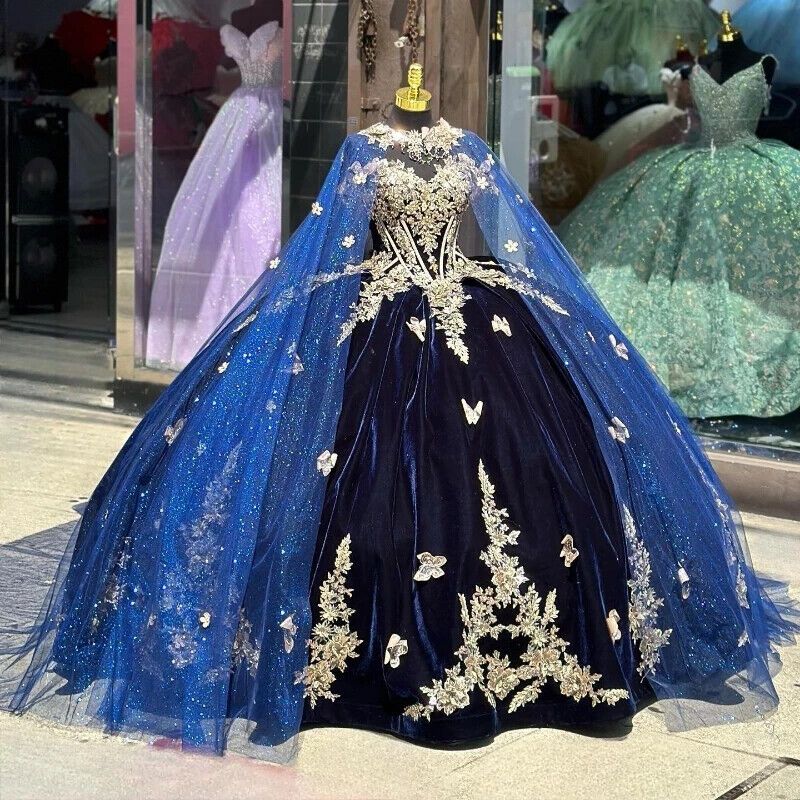Royal Blue Arabic Ball Gown Quinceanera Dress Off The Shoulder Prom Dresses Formal Party Second Reception Engagements Gowns Dress Vestidos Customized