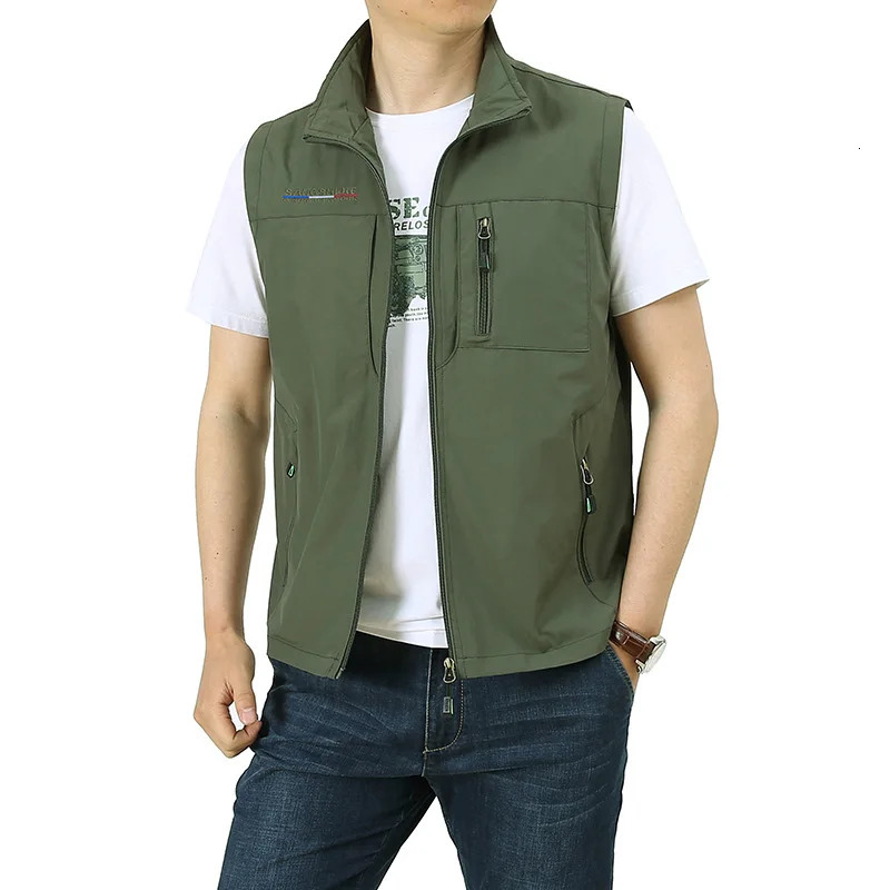 FGKKS Outdoor Leisure Vests Men Breathable Large Pocket Pography Fishing Vest High-Quality Vest Male 250717