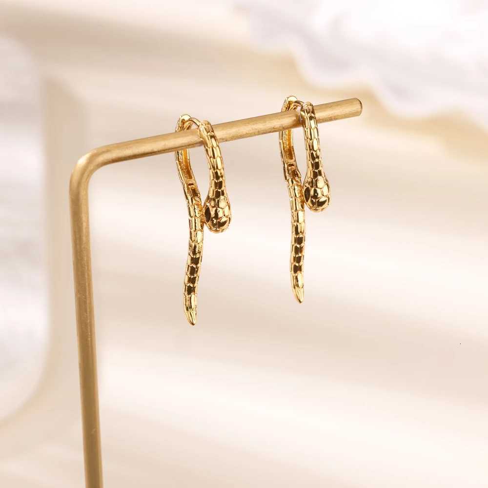 Snake Hoop Earrings for Women Waterproof Stainless Steel Earrings Vintage Gothic Ear Jewelry Y2K Accessories Sings Items X250718