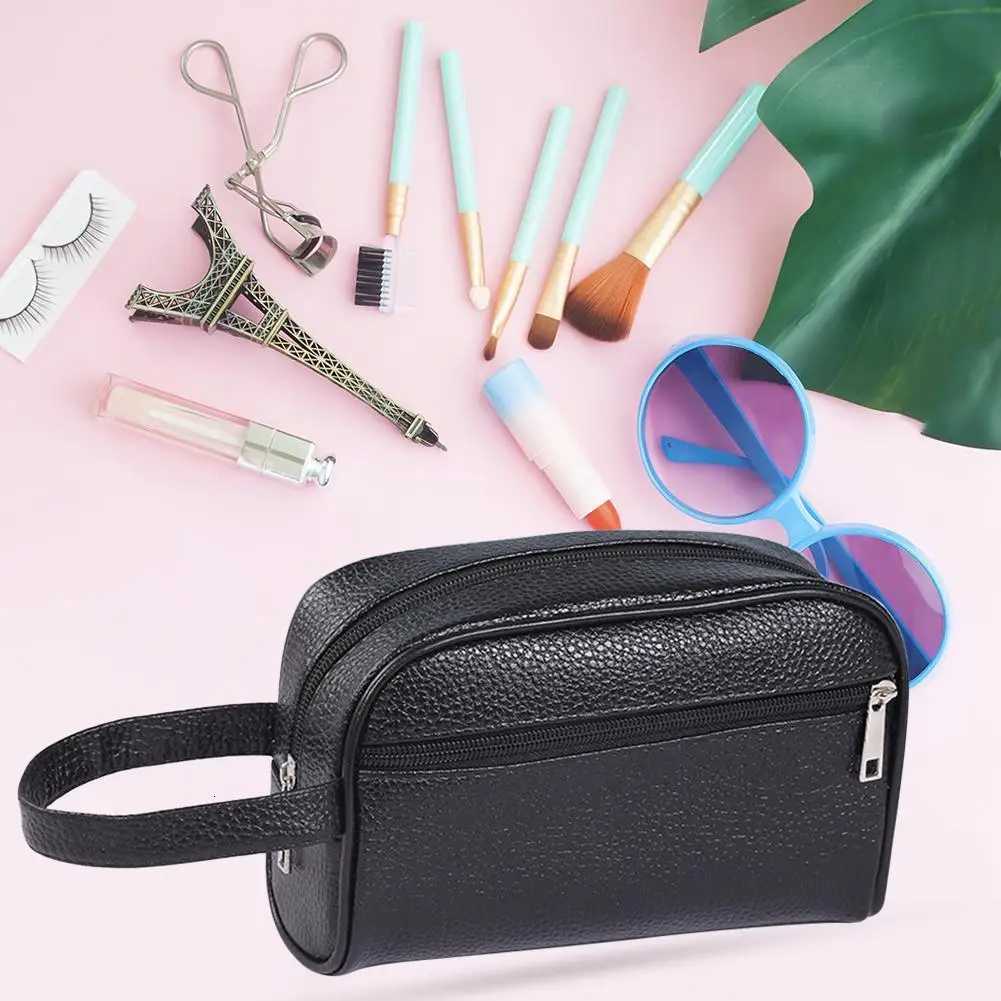 Men Women Vintage Wristlet Bag PU Leather Pure Color Small Wristlet Bag Vintage Cellphone Storage Bag Handbags Supplies Y250717