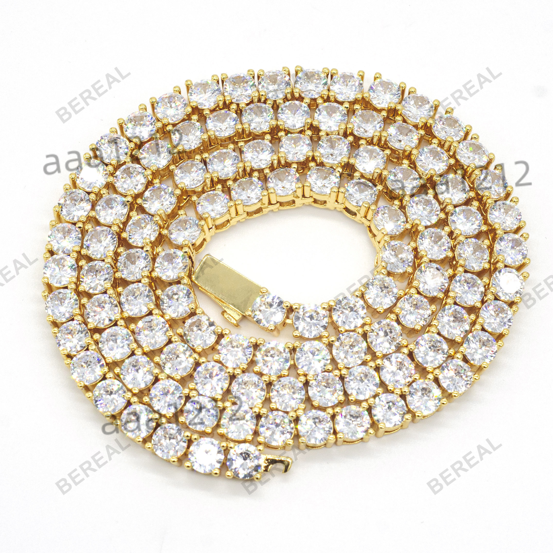 Custom Fine Jewelry 10K 14K Solid Gold VVS Moissanite Diamond Tennis Chain Necklace Bracelet Iced Out Chain Men Women Jewelry