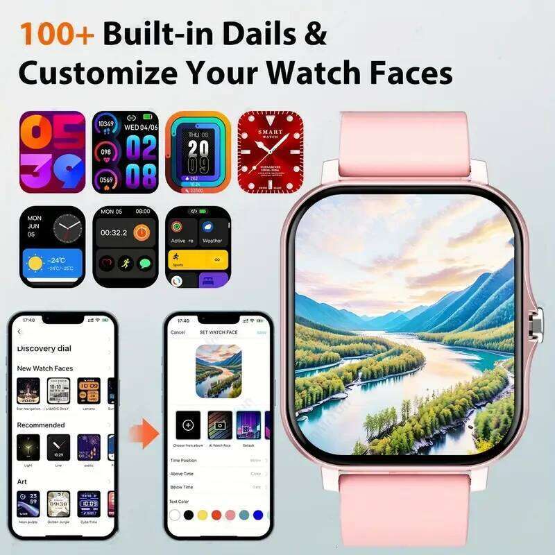LAXASFIT 2025 Smart Watch 1.83 Inch HD Display Answer Make Call Message Preview Sport Modes DIY Dial Weather Forecast Men Women free shipping free shi