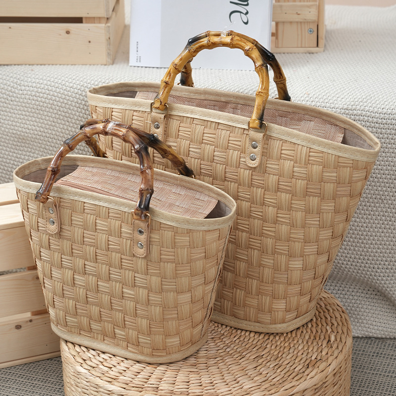 New material diamond pattern woven leisure handbag designer bag neoclassical retro handmade woven anti bamboo knot bag shoulder bag
