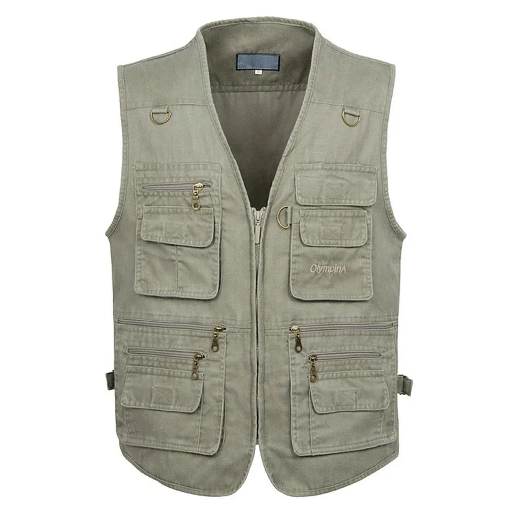 8XL 9XL 10XL Male Casual Summer Big Size Cotton Sleeveless Vest With Many 16 Pockets Men Multi Pocket Pograph Waistcoat 250717