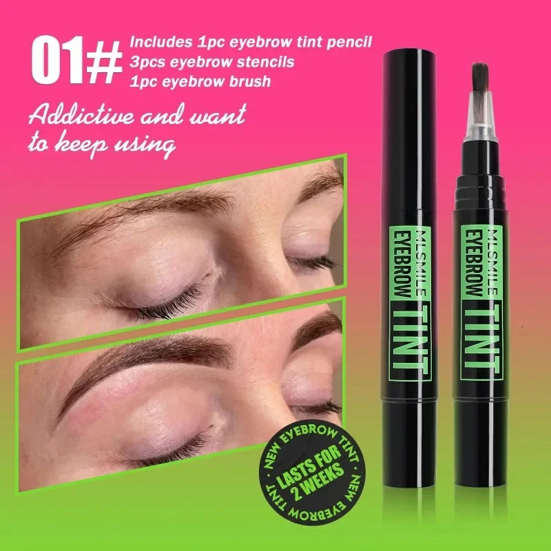 Rotatable Eyebrow Tint Brush Pen Microblading Liquid Semi Permanent Eyebrow Enhancers Long Lasting Brown Eye Brow Tattoo Pencil 250712