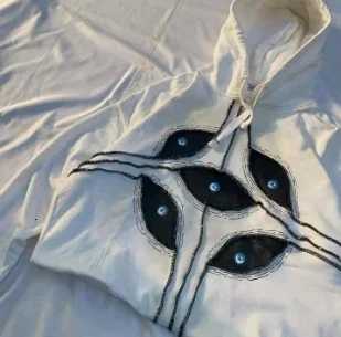 Gothic Punk Eye Pattern Patchwork Hoodies Women Y2k Top New Retro Loose Long Sleeve Sweatshirt Men and Women Hoodie Streetwear X250718