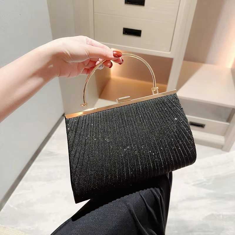 Female Fashionable Evening Handbag Metal Handle Day Clutch Purse Women Chains Wedding Party Chains Bags Y250717