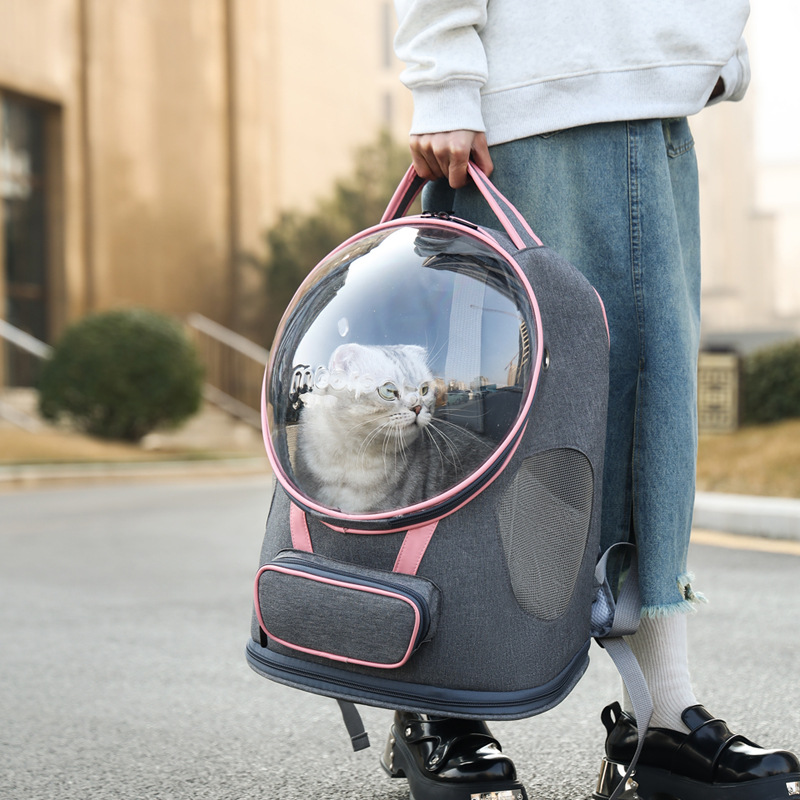 Beni Pet Breathable Space Capsule Pet Carrier - Portable Double Shoulder Bag for Cats & Dogs