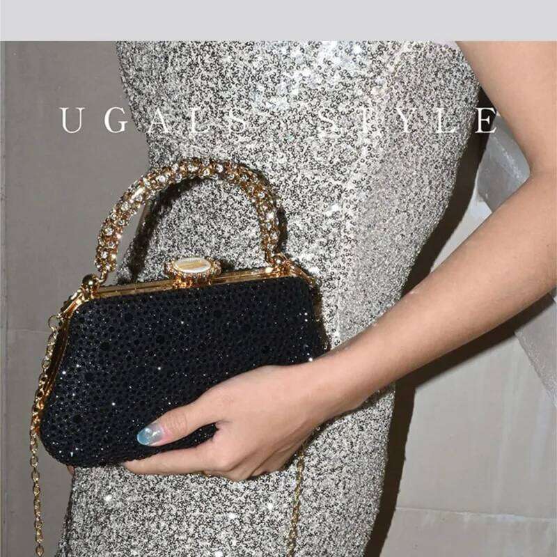 Designer Bags Dia Evening Top Handle Women's Handbag Crystal Shiny Wedding Party Clutch Purse Shoulder Messenger Bag Luxury Bag