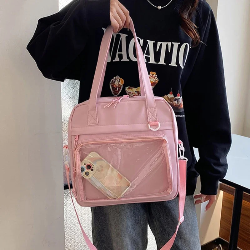Japanese Style Kawaii Itabag for Dolls Large Handbags Nylon School Bags for Teenage Girls Tote Shoulder Bag JK Crossbody Bag 250714