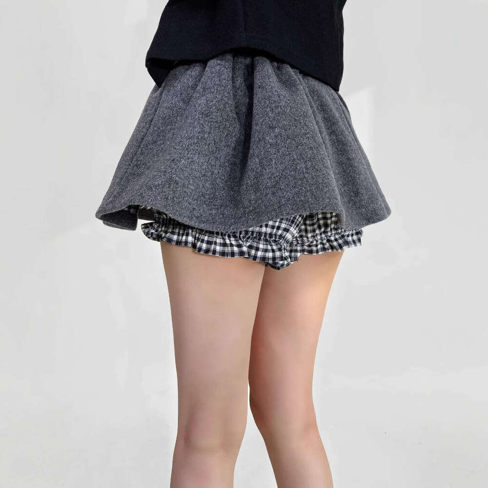 Fengyuan Style Flower Bud Bowknot Short Spring And Autumn Real A-Line Half Skirt Base Layer Women's Two-Piece Set B5