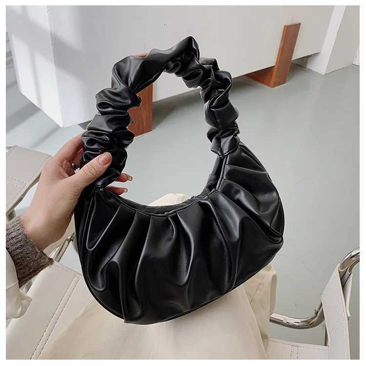 Fi Pleated Handlebags For Women PU Cloud Bags Leisure Armpit Bag Shopping Shoulder Bags Dumpling Handbag Female Handbags XJ250718