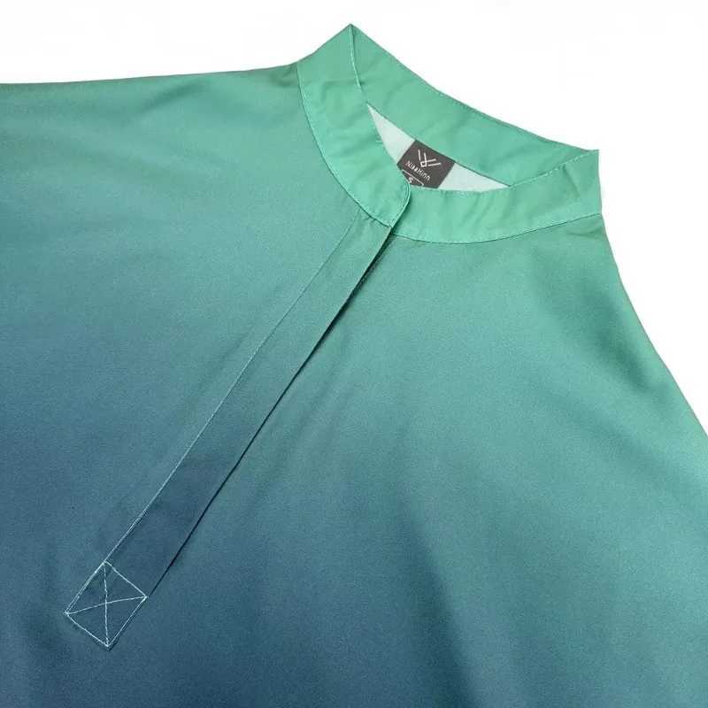 Pajama SetsNew Fashion For Nursing! Gradient Color Sleeveless Standing Collar Pocket Jogging Suit Nurse Uniform Work And Casual Z250718